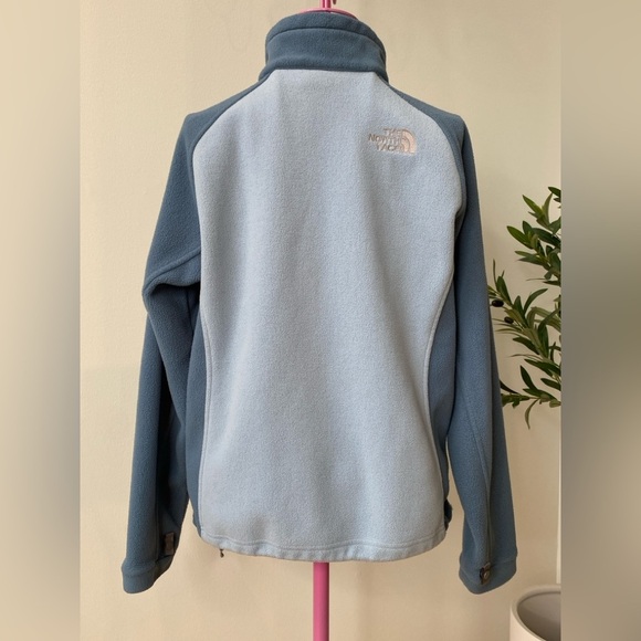 THE NORTH FACE Women's Fleece Jacket Coat Two Tone Blue Full Zip Size Small - Picture 6 of 10